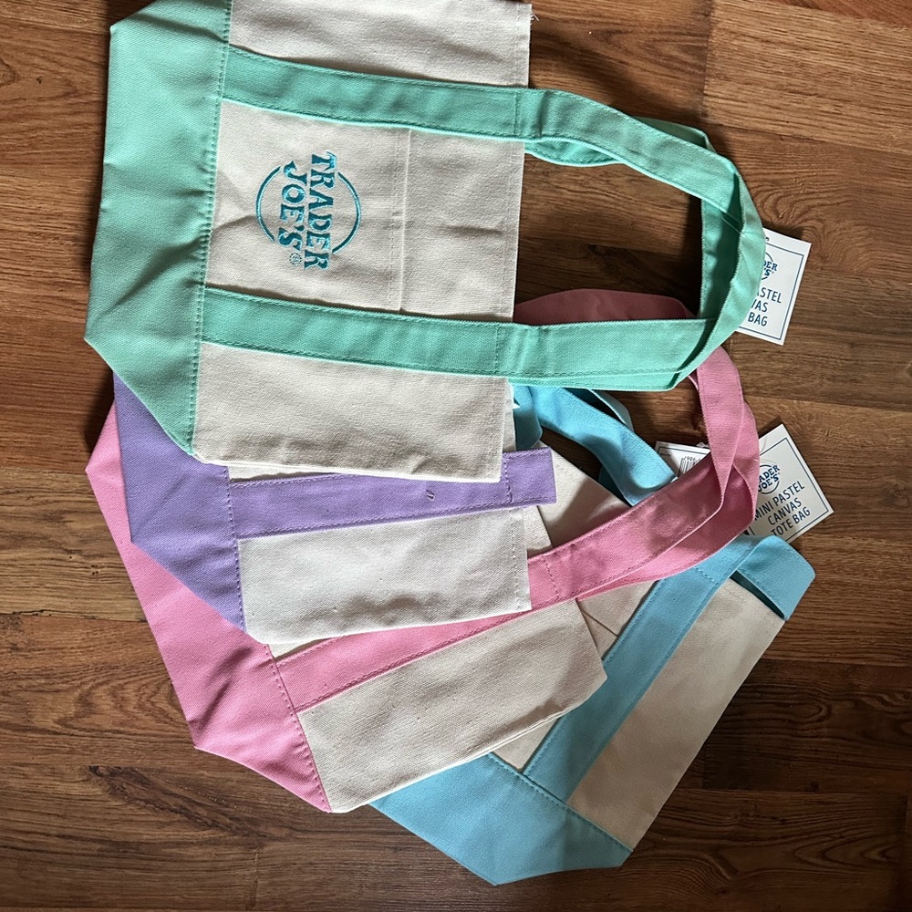 Pastel Tote Bag Set